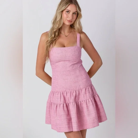 NWT Boutique Cecilia Pink Fit & Flare Mini Dress - Picture 5 of 14
